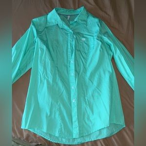 Women’s Teal Cinch button down